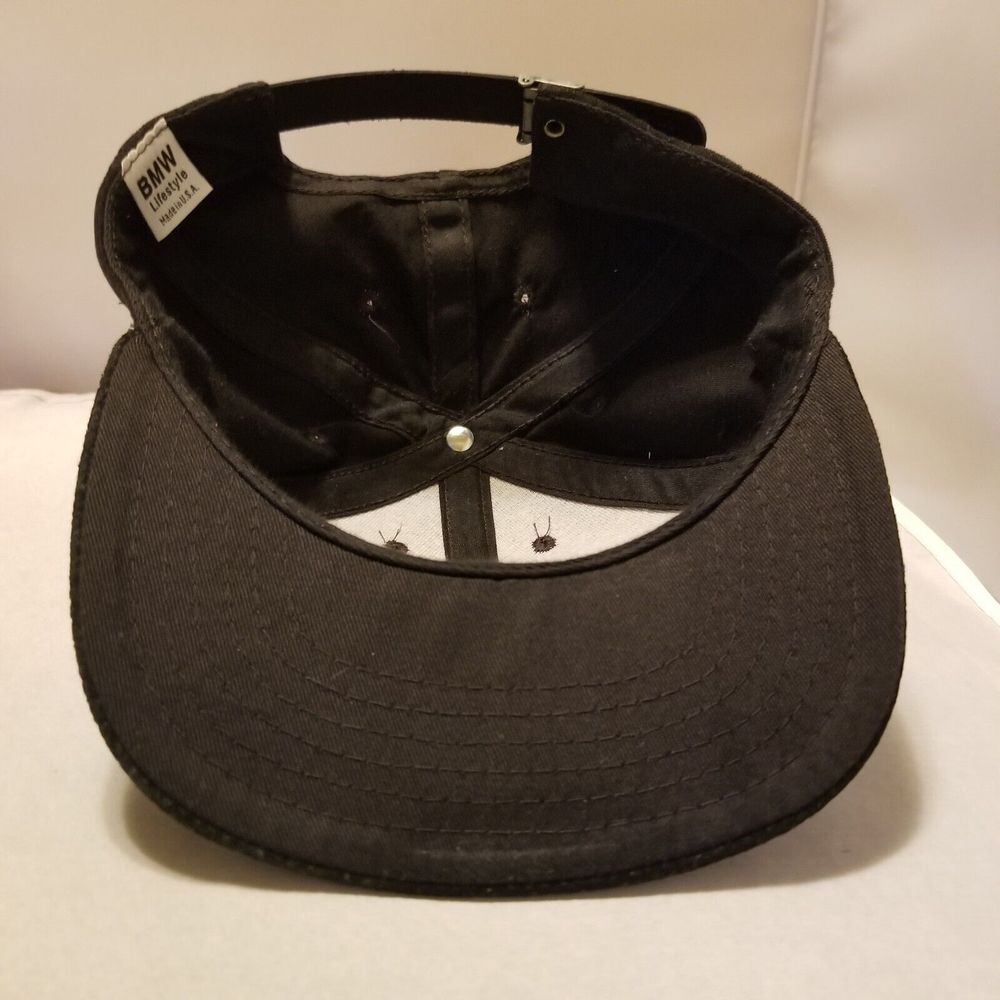Mens BMW Lifestyle Embroidered Leather Strapback Dad Cap suede Adjustable. - Picture 9 of 13